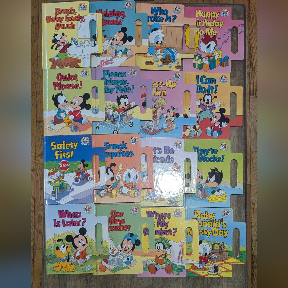 Vintage Disney Mickey Mouse Board Book Set *BING